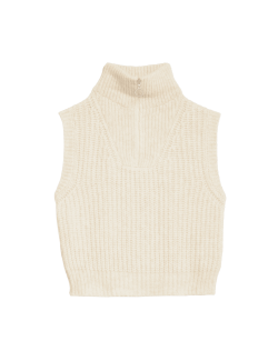 Knitted Half Zip Vest (6-16 Yrs)