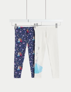 2pk Cotton Rich Disney Frozen™ Leggings (2-8 Yrs)