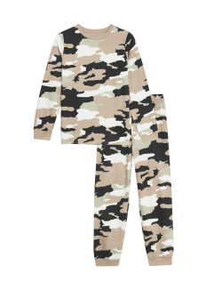 Pure Cotton Camouflage Pyjamas (7-14 Yrs)