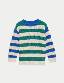 Pure Cotton Striped Knitted Jumper (2-8 Yrs)