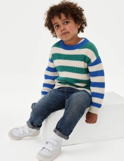 Pure Cotton Striped Knitted Jumper (2-8 Yrs)