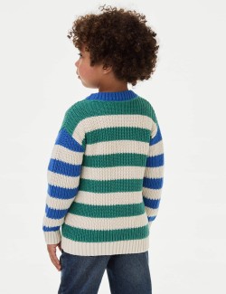 Pure Cotton Striped Knitted Jumper (2-8 Yrs)