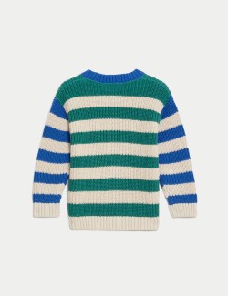 Pure Cotton Striped Knitted Jumper (2-8 Yrs)