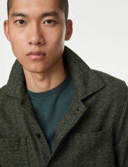 Pure Cotton Textured Overshirt