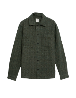 Pure Cotton Textured Overshirt