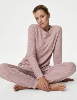 Cosy Waffle Cuffed Hem Lounge Joggers