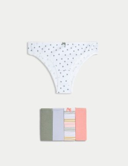 5pk Cotton Lycra™ Brazilian Knickers