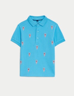 Pure Cotton Lobster Embroidered Polo Shirt (2-8 Yrs)