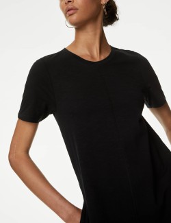 Jersey Round Neck Midi T-Shirt Dress