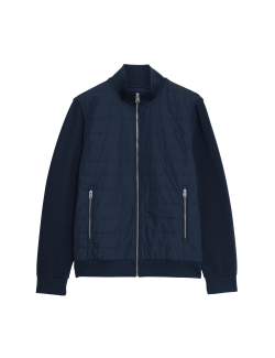 Cotton Rich Zip Up Quilted Jacket