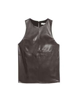 Faux Leather Top