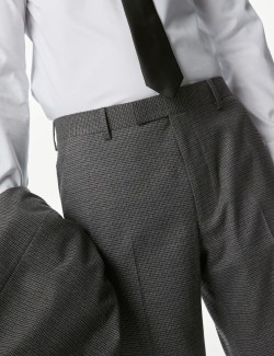 Regular Fit Puppytooth Suit Trousers