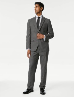 Regular Fit Puppytooth Suit Trousers