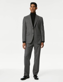 Regular Fit Puppytooth Suit Trousers