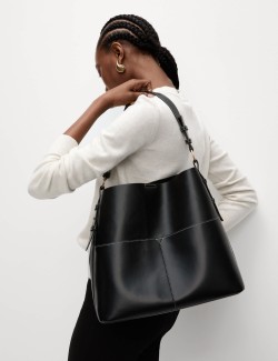 Faux Leather Shoulder Bag