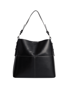 Faux Leather Shoulder Bag