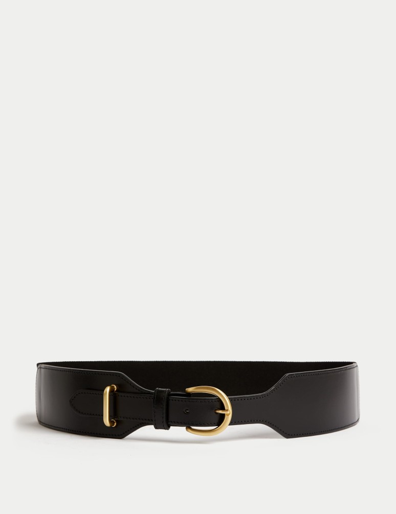 Leather Elastic Waist Belt