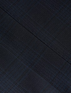 Tailored Fit Italian Wool Check Suit Jacket