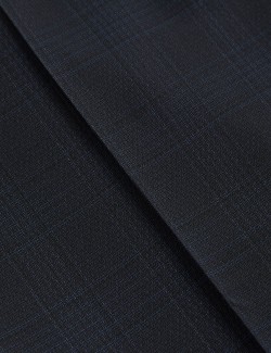 Tailored Fit Wool Rich Check Suit Trousers