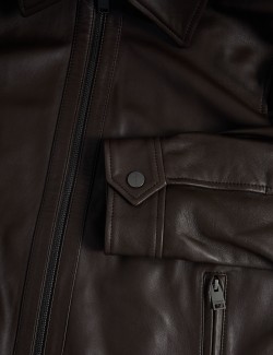 Leather Harrington Jacket