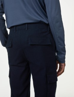 Tapered Fit Stretch Cargo Trousers