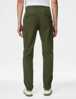 Tapered Fit Stretch Cargo Trousers