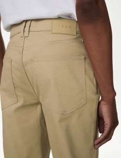 Straight Fit Textured 5 Pocket Trousers