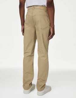 Straight Fit Textured 5 Pocket Trousers