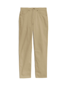 Straight Fit Textured 5 Pocket Trousers