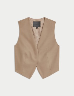 Wool Blend Tailored Waistcoat