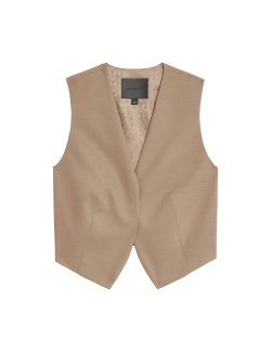 Wool Blend Tailored Waistcoat