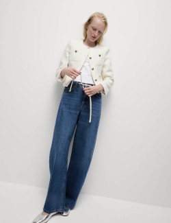 Mid Rise Wide Leg Jeans with Lyocell