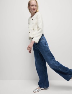 Mid Rise Wide Leg Jeans with Lyocell