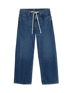 Mid Rise Wide Leg Jeans with Lyocell