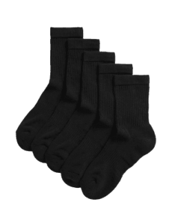 5pk Cotton Rich Sports Socks (6 Small - 10.5 Large)