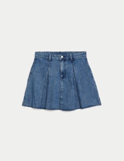 Denim Pleated Skirt (6-16 Yrs)