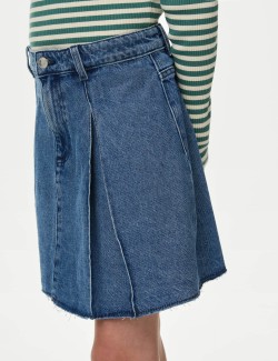 Denim Pleated Skirt (6-16 Yrs)