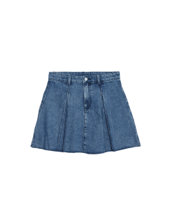 Denim Pleated Skirt (6-16 Yrs)