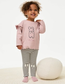 2pc Cotton Rich Bunny Outfit (0-3 Yrs)