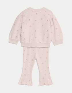 2pc Cotton Rich Floral Sweat Outfit (0-3 Yrs)