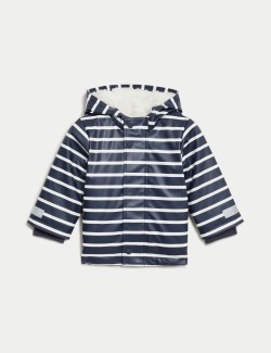 Striped Hooded Fisherman Coat (6 Mths-3 Yrs)