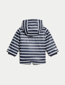 Striped Hooded Fisherman Coat (6 Mths-3 Yrs)