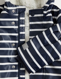 Striped Hooded Fisherman Coat (6 Mths-3 Yrs)