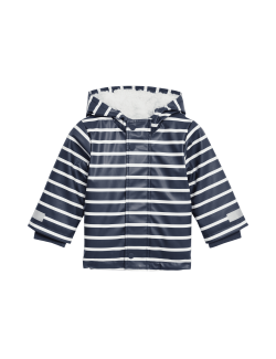 Striped Hooded Fisherman Coat (6 Mths-3 Yrs)