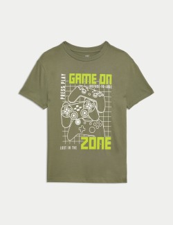 Pure Cotton Gaming Graphic T-Shirt (6-16 Yrs)