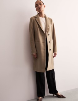 Pure Wool Single Breasted Boyfriend Coat