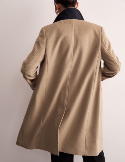 Pure Wool Single Breasted Boyfriend Coat