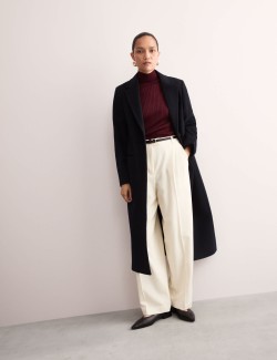 Pure Wool Longline Boyfriend Coat