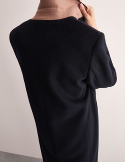 Pure Wool Longline Boyfriend Coat