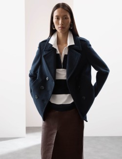 Pure Wool Tailored Coat